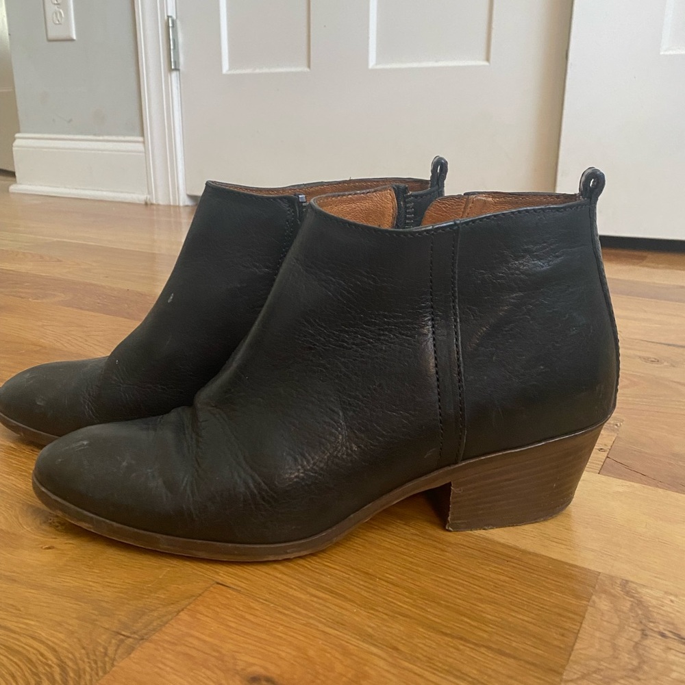 Madewell Black Leather Booties